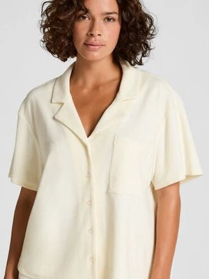 Hunkemöller Koszula zapinana na guziki z materiału frotte Biały