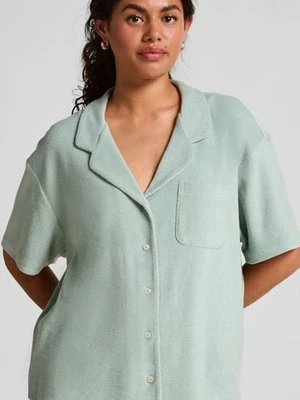 Hunkemöller Koszula zapinana na guziki z materiału frotte Zielony