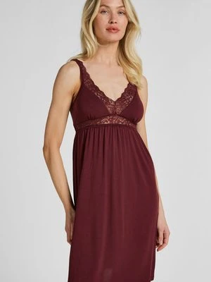 Hunkemöller Koszulka Nocna z Dżerseju z Koronką Fioletowy