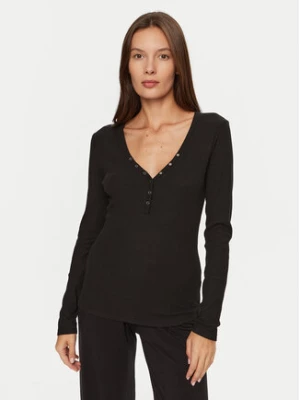 Hunkemöller Koszulka piżamowa 205123 Czarny Slim Fit