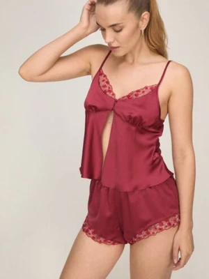 Hunkemöller Koszulka piżamowa na ramiączka Chloe Czerwony