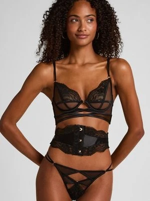 Hunkemöller Krótki gorset Amel Czarny