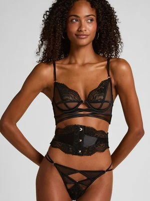 Hunkemöller Krótki gorset Amel Czarny