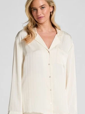 Hunkemöller Kurtka satynowa w prążki Biały