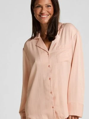 Hunkemöller Kurtka z satyny z długimi rękawami Ayla Różowy