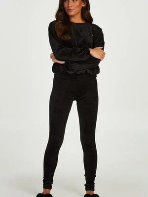 Hunkemöller Legginsy welurowe Czarny