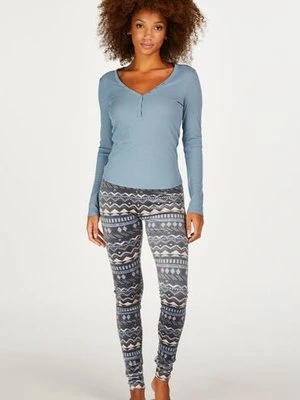Hunkemöller Legginsy welurowe Niebieski
