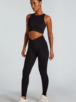 Hunkemöller Legginsy z wysokim stanem Czarny