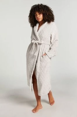 Hunkemöller Long Fleece Bathrobe Szary