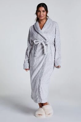 Hunkemöller Long Fleece Bathrobe Szary