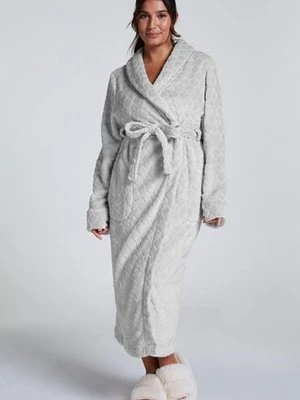 Hunkemöller Long Fleece Bathrobe Szary