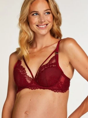Hunkemöller Lucy biustonosz z wkładkami i fiszbinami Czerwony