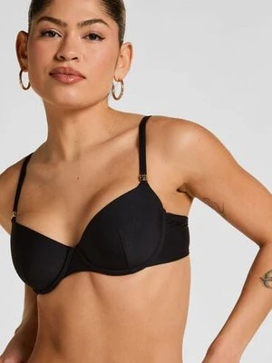 Hunkemöller Luksusowy Biustonosz Bikini z Fiszbinami i Wkładkami Czarny