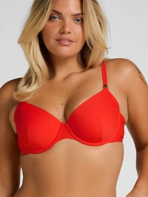 Hunkemöller Luksusowy Biustonosz Bikini z Fiszbinami i Wkładkami Czerwony