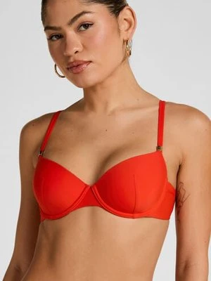 Hunkemöller Luksusowy Biustonosz Bikini z Fiszbinami i Wkładkami Czerwony