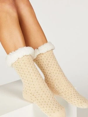Hunkemöller Lureksowe skarpetki do botków Grace Biały