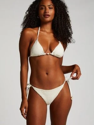 Hunkemöller Majtki Bikini Cheeky Tanga Maui Crochet Biały