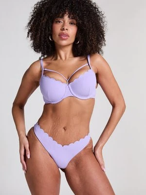 Hunkemöller Majtki Bikini Wysoko Krojona Scallop Fioletowy