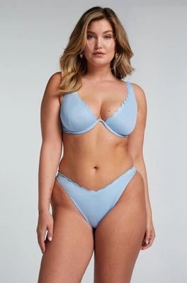 Hunkemöller Majtki Bikini Wysoko Krojona Scallop Niebieski