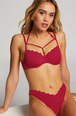 Hunkemöller Majtki Bikini Wysoko Krojona Scallop Różowy