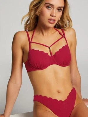 Hunkemöller Majtki Bikini Wysoko Krojona Scallop Różowy