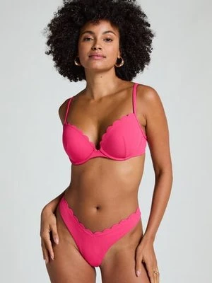 Hunkemöller Majtki Bikini Wysoko Krojona Scallop Różowy