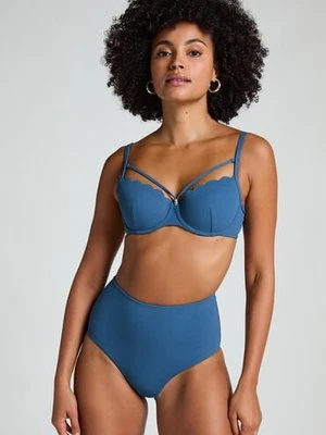 Hunkemöller Majtki od bikini Rio w muszelkę z wysokim stanem Niebieski