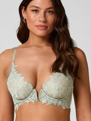 Hunkemöller Malou Biustonosz Usztywniony Bez Wkładek - Koronkowa Bielizna Zielony