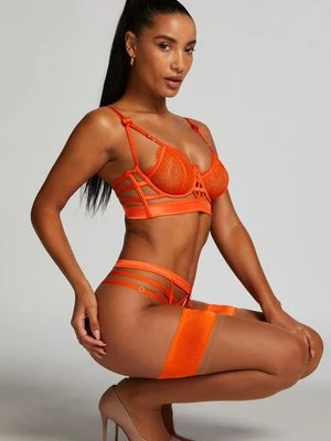 Hunkemöller Mitzy biustonosz bez wkładek z fiszbinami Pomarańczowy