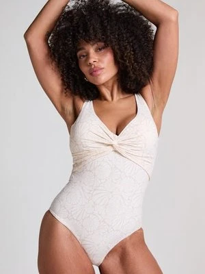 Hunkemöller Modelujący strój kąpielowy Caicos Beżowy