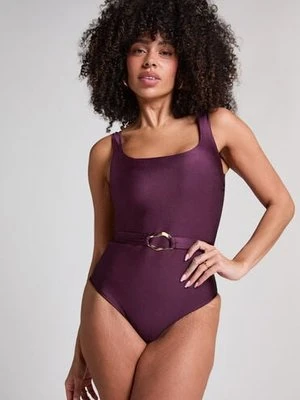 Hunkemöller Modelujący strój kąpielowy Costa Fioletowy
