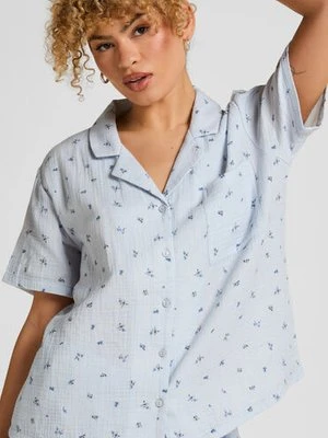 Hunkemöller Muślinowa narzutka Niebieski