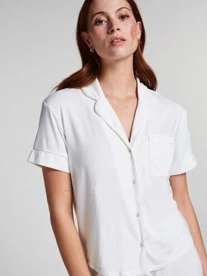 Hunkemöller Narzutka Essential z dżerseju z krótkim rękawem Biały