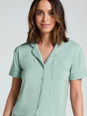 Hunkemöller Narzutka Essential z dżerseju z krótkim rękawem Zielony