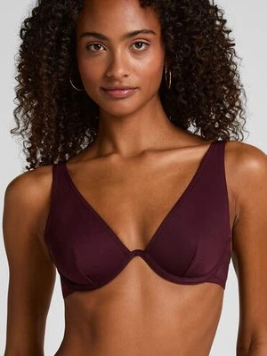 Hunkemöller Neoprenowy top od bikini Fioletowy