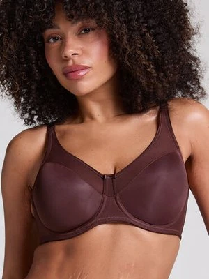 Hunkemöller Nieusztywniany biustonosz minimizer z fiszbinami Nina Brązowy