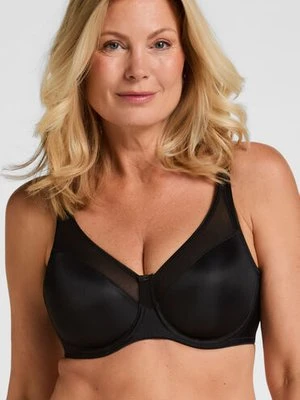 Hunkemöller Nieusztywniany biustonosz minimizer z fiszbinami Nina Czarny