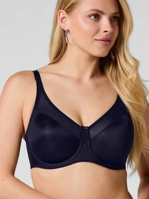 Hunkemöller Nieusztywniany biustonosz minimizer z fiszbinami Nina Niebieski