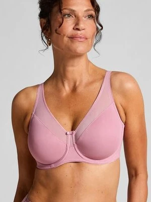 Hunkemöller Nieusztywniany biustonosz minimizer z fiszbinami Nina Różowy