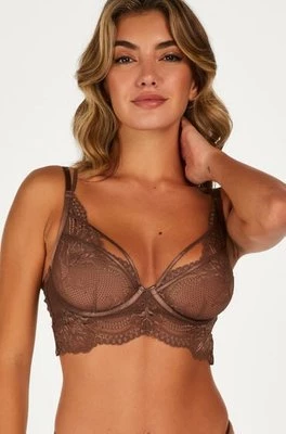 Hunkemöller Nieusztywniany biustonosz Raquel Longline Brązowy