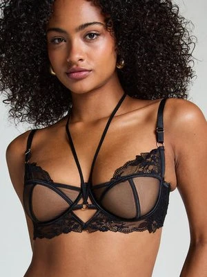 Hunkemöller Nieusztywniany biustonosz z fiszbinami Amari Czarny
