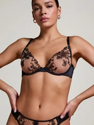 Hunkemöller Nieusztywniany biustonosz z fiszbinami Anouk Czarny