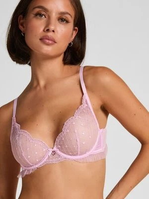 Hunkemöller Nieusztywniany biustonosz z fiszbinami Cordelie Różowy