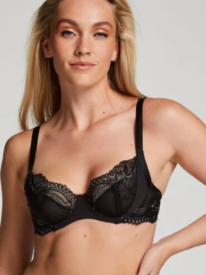 Hunkemöller Nieusztywniany biustonosz z fiszbinami Donna Sparkle Czarny