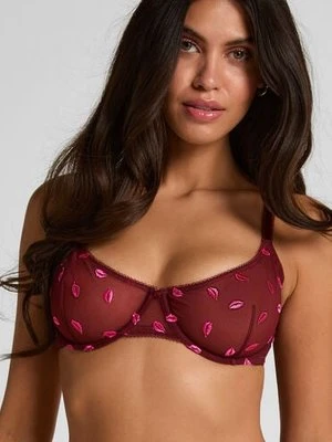 Hunkemöller Nieusztywniany biustonosz z fiszbinami Frida Czerwony