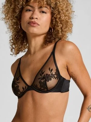Hunkemöller Nieusztywniany biustonosz z fiszbinami Hilton Czarny