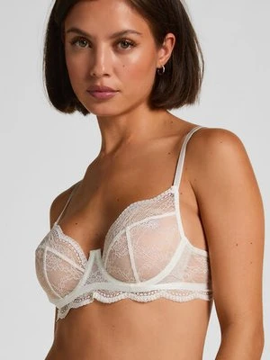 Hunkemöller Nieusztywniany biustonosz z fiszbinami Isabelle Biały