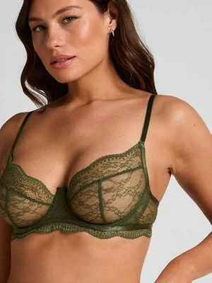 Hunkemöller Nieusztywniany biustonosz z fiszbinami Isabelle Zielony