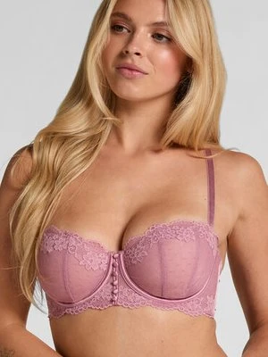 Hunkemöller Nieusztywniany biustonosz z fiszbinami Laila Różowy