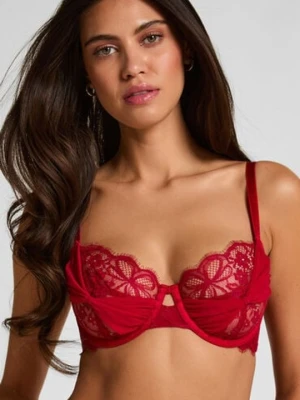 Hunkemöller Nieusztywniany biustonosz z fiszbinami Marianna Czerwony